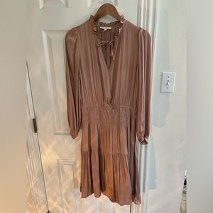 Lovely Grade & Gather size M lined silky fabric blush color dress